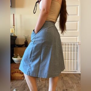 Vintage Jean Wrap Skirt